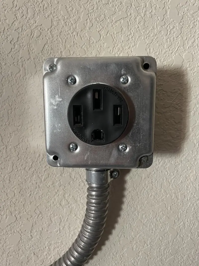 NEMA 14-50 outlet installed for Electrical Panel Upgrade in Spurgeon